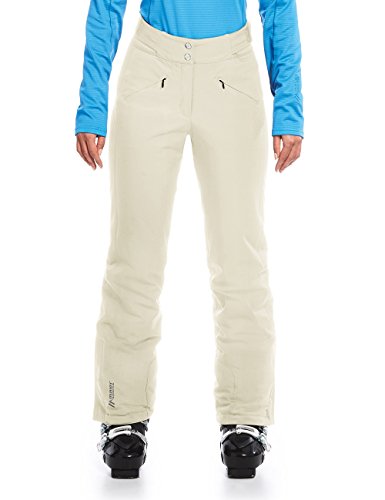maier sports Allissia Pantalones de esquí, Mujer, Blanco Nieve, 36