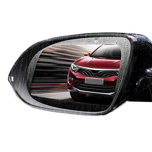 Car Rearview Mirror Protective Film, Rainproof Anti-glare Rear View Mirror Window Clear Protective Film 2Pcs
