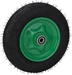 14 Inch Hand Truck Wheel Garden Cart Replacement Tire 550lbs Heavy Duty Solid Rubber Wheelbarrow with Anti Skid Design for Utility Carts and Garden Tools