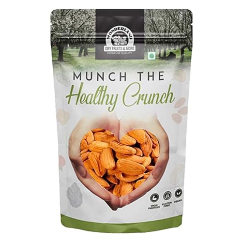 Image of WONDERLAND FOODS (DEVICE) 500g Premium Raw Gurbandi Almond (Badam) Pouch