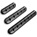 Cable Clips Cord Organizer Cable Management, YUERSEAK 3 Packs Adhesive Hooks Wire Cord Holder for Computer Power Cords,USB Charging Cables,Mouse Cable, Desk PC, Office Home Car - 7, 5,3 Slots (Black)