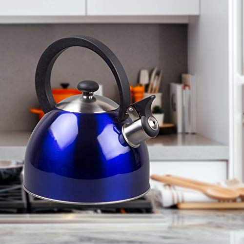 Creative Home Prelude 2.1 Qt Stainless Steel Whistling Tea Kettle - Metallic Blue #TOP6