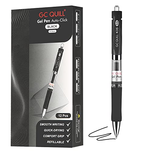 Set de bolígrafos de tinta gel GC QUILL BKBL22 0.5mm negro y azul miniatura 2