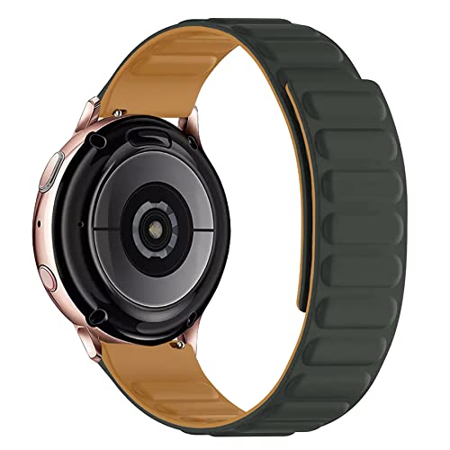 Image of ACM Watch Strap Magnetic Silicone Loop Compatible with Universal 22mm Size Replacement Strap Smartwatch Luxury Band Grey