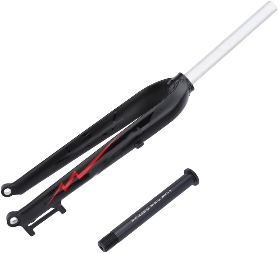 26 27.5/29" Mountain Bike Rigid Forks 1-1/8" Threadless Straight Tube Disc Hard Forks Ultralight Aluminum Alloy Front Fork Thru Axle 9X100mm