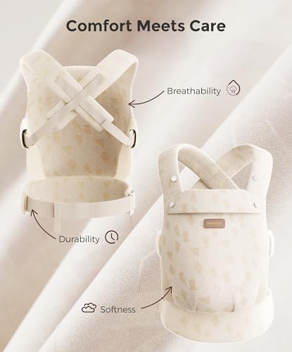 Image of Momcozy Baby Carrier - Ergonomic, Cozy and Lightweight Carrier for 7-45lbs, Effortless to Put On, Ideal for Hands-Free Parenting, Enhanced Lumbar Support, Purehug for Infant to Toddler, Geometry