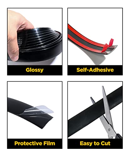 Esewalas B0C536E 16Ft Self Adhesive Pvc Car Decal Sticker,Automotive Side Exterior Edge Lip Protect Sticker,Car Exterior And Interior Molding Trim,Car Scratchproof Tape,Car Decorative Strip thumb #4
