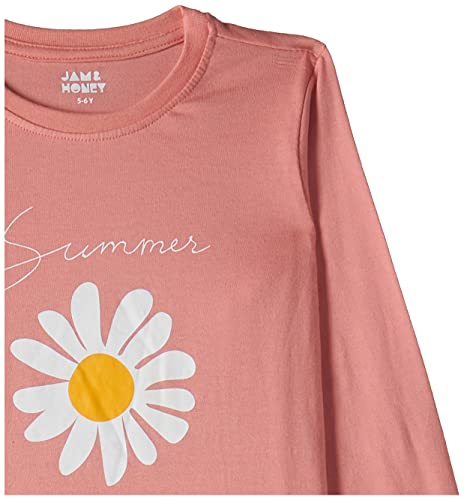 Image of Amazon Brand - Jam & Honey Girl's Graphic Print 100% Cotton Printed Regular Fit Long Sleeve T-Shirt