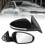 Side Mirror Compatible with KIA Forte 2019 2020 2021 2022 2023 2024, W/Blind Spot Indicator/Heated/Manual Folding/Power Glass Door Mirror Replace ‎87620M7090 KI1321225 (8pins,Right Passenger)