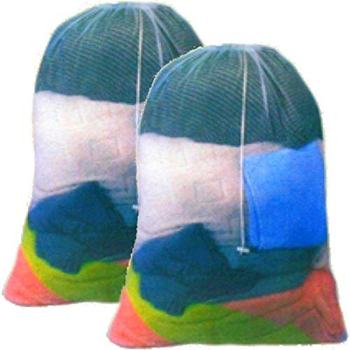 marion10020 2er-Set Wäschenetz XXL Wäschesack Kleidersack Wäschebeutel Wäschesäcke 60 x 90 cm mit Zugband