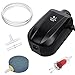 Uniclife Aquarium Adjustable Air Pump Single 2 L/min 2.5 W Fish Tank Oxygen Pump with Air Tube Valve Stone Accessories