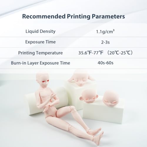 Image of Tough 3D Printer Resin, Wear Resistant & Impact-Tough Resin for BJD Models & Articulated Figures, High Precision Soomth Matte Finish 3D Printing Liquid for LCD DLP MSLA Printers (Pink, 1KG)