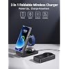 3 in 1 Magnetic Wireless Charger for Samsung, Foldable Android Charging Station for Galaxy S26/S25 Ultra /S24/Z Fold 7/Flip 7, Magnetic Watch Charger Stand for Galaxy Watch Ultra 8/7/Buds 3 for Travel