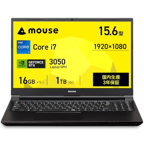 mouse K5 �m�[�g�p�\�R�� 15.6�C���` Core i7-13620H RTX3050 16GB 1TB SSD Windows11 | 3�N���[�J�[�ۏ� 24����365���T�|�[�g �������Y �t��HD �r�W�l�X �w�� K5I7G50BK1SJW11