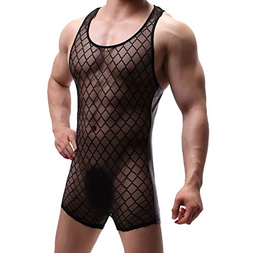 YUFEIDA Mens Suspenders Wrestling Singlet Leotard Thong Bodysuit Jumpsuit Briefs Swimwear3