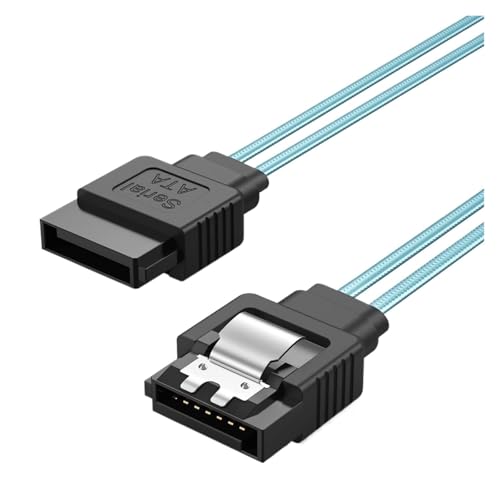 Cable SATA 12Gbps 1.0M Flexible Azul para SSD HDD miniatura 4