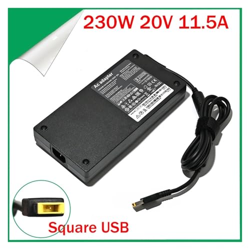 Cargador de 230W 20V 11.5A para portátil con conector pin rectangular y enchufe UK 3