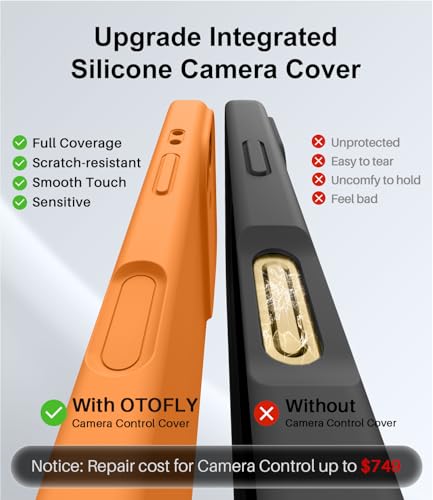 Coque iPhone 17 Magsafe OTOFLY silicone orange antichoc