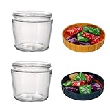 DEARMAMY Frascos de Vidrio Herméticos para Almacenamiento de Alimentos Multifuncional para Cocina y Oficina con Anillo Sellado Colores Amarillo y Azul