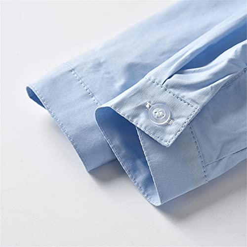 Baby Boys Clothes, Long Sleeves Dress Shirt And Suspender Khaki Pants Set Tuxedo Gentlemen Outfit With Bow Tie For Newborn Toddlers Baby Boys, Light Blue, Tag 90 = 18-24 Months #TOP4