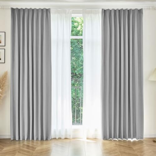 カインズ 厚手カーテン レースカーテン 4枚組セット 100×230 グレー