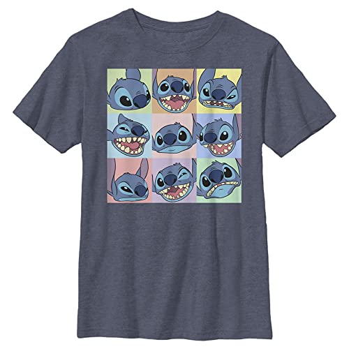 T-shirt Stitch Disney pour garçon en coton chiné confortable