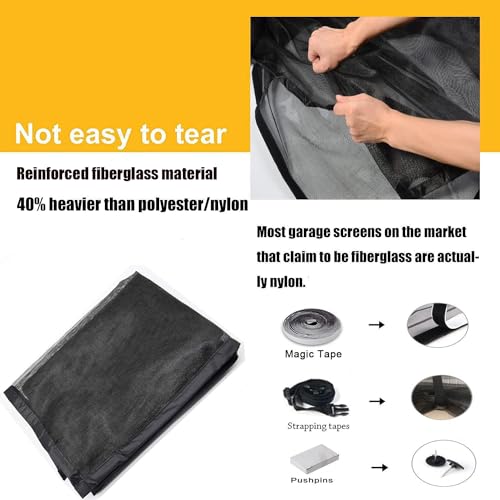 LIAMST Garage Door Screen for 18x7FT ，2 Car Garage Doors- Reinforced Fiberglass Door Screen,Stronger High Energy Magnets ， Magnetic Screen Door… by LIAMST - Image 5