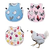 Chicken Saddles for hens，Adjustable Waterproof Hen Chicken Vest - Protective Layer for Hens, Chickens, Ducks & Small Dogs - Easy Clean Feather Guard​ (B+P+W)
