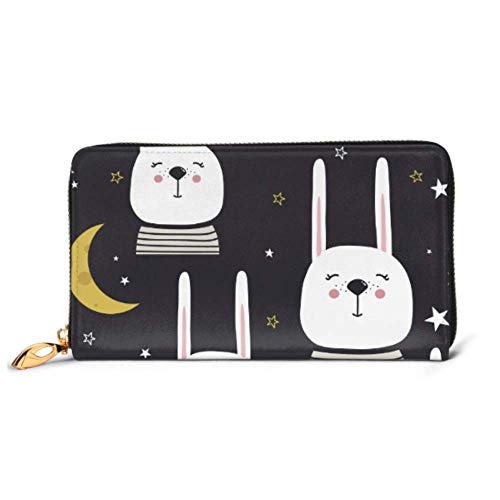 Preisvergleich Produktbild JHGFG Mode Handtasche Reißverschluss Brieftasche Kaninchen Hintergrund Bunte Telefon Kupplung Geldbörse Abendkupplung Blockieren Leder Brieftasche Multi Card Organizer
