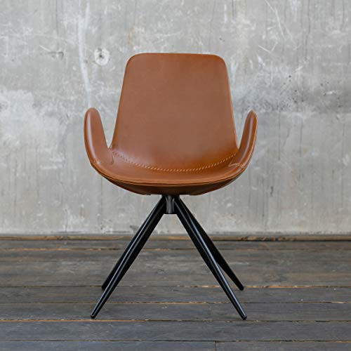 Preisvergleich Produktbild KAWOLA Stuhl QUEN Esszimmerstuhl Besprechungsstuhl Drehstuhl braun