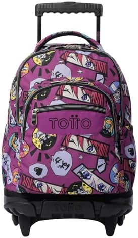 TOTTO - Mochila Escolar con Ruedas, Modelo Renglones, Capacidad 2...