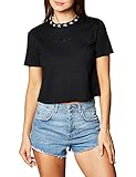 Nicht zutreffend. Calvin Klein Jeans Damen Logo Trim Ss Tee Hemd, Ck Black, L