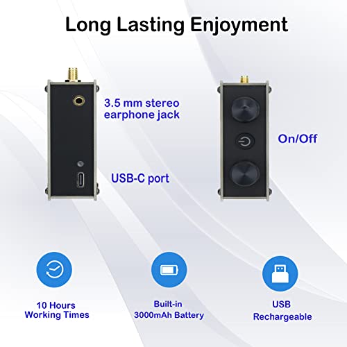 Goozeezoo 1.10D Malachite Dsp Sdr Radio Receiver V3 Extended Version Double Antenna 50Khz-2Ghz Portable Shortwave Radio With Ssb Am Cw Nfm Wfm(With Signal Amplifier) #TOP5