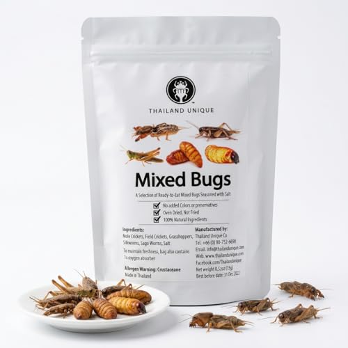 Thailand Unique Original Mixed Insects Crunchy Trail Mix, 15g Dehydrated