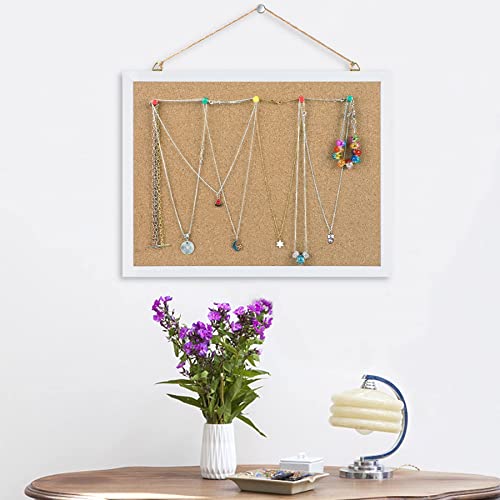 Cork Board Bulletin Board 15.7 X 12 Inches With Rectangle White Frame Hanging Pin For Office Home Message Board Or Vision Board Decoration #TOP4