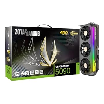ZOTAC Placa gráfica para jogos GeForce RTX 5090 AMP Extreme Infinity DLSS 4 32GB GDDR7 512-bit 28 Gbps PCIE 5.0 Gaming, IceStorm 3.0 Advanced Cooling, Spectra 2.0 ARGB Lighting, ZT-B50900B-10P