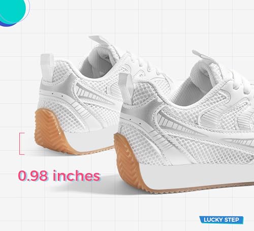 LUCKY STEP Kids Reteo Fashion Sneakers Girls Boys Breathable Mesh Tennis Casual Walking Shoes for Big&Little Kid and Toddler Athletic Trainers3