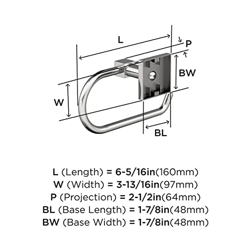 Amerock Bh3607126 | Chrome Single Post Toilet Paper Holder | 7-1/16 In. (179 Mm) Length Toilet Tissue Holder | Appoint | Bath Tissue Holder | Bathroom Hardware | Bath Accessories #TOP5