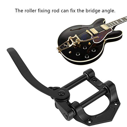 RiToEasysports Zinc Alloy Guitar Vibrato Tailpiece Compatible with SG/Tele/LP Electric Guitar (Black) Playing Accessories Performance Accessories - Image 3