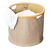 Structure et Matériaux: Structure en bois sur le dessus et 4 tiges aux coins pour un panier robuste, tissu Oxford 600D avec revêtement intérieur pour une meilleure imperméabilité.