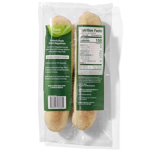 Amazon Fresh ASD540 Brand, Artisan Bake At Home French Style Demi Baguette thumb #1