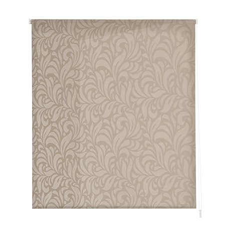 Estoralis | MYRCELLA | Estor Enrollable Diseño Moderno | Translúcido Jacquard | Color Lino | 100 x 255 cm (Ancho/Alto) Tamaño Tela 97 x 250 cm | Estores para Ventanas y Puertas