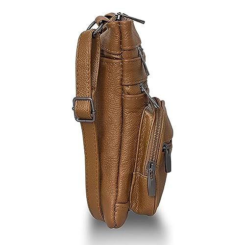 Krediz Leather Crossbody purses for Women - travel bag with 4 Zippers, Soft & Durable Purses for Women Trendy3