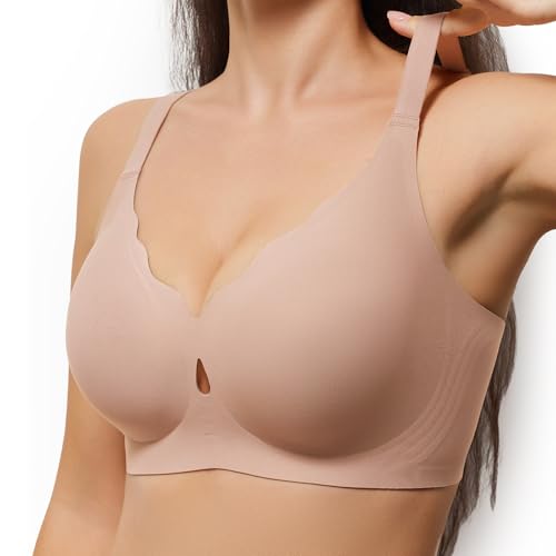 Women No Underwire Wave Bras Seamless Full Coverage Push Up Wireless Bra Supportive Bralettes Comfortable Lift Everyday Bras