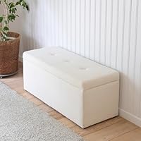 Amazon｜山善(YAMAZEN) スツール 収納ベンチ 幅120 アイボリー
