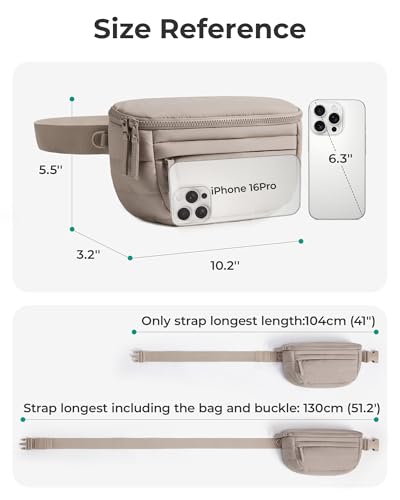 Image of BAGSMART Fanny Packs for Women Cross Body Lightweight Puffy Belt Bag | Quilted Purse with Multi Pockets for Traveling Hiking Black