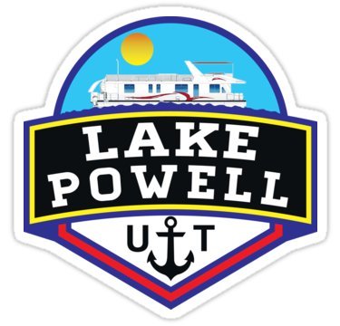 LAKE POWELL UTAH BOATING FISHING HOUSEBOAT - Sticker Graphic - Auto, Wall, Laptop, Cell, Truck Sticker for Windows, Cars, Trucks