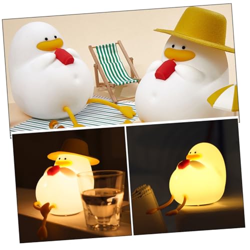 Lámpara de Mesa de Noche Silicona Pato Recargable miniatura 3