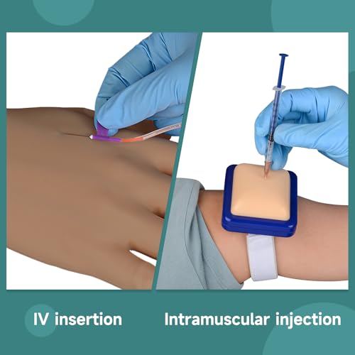 Image of Phlebotomy Practice Kit, IV Practice Arm with Veins, Blood Draw & Venipuncture Training for IV Insertion Practice, IV Injection Practice Kit for Medical Education