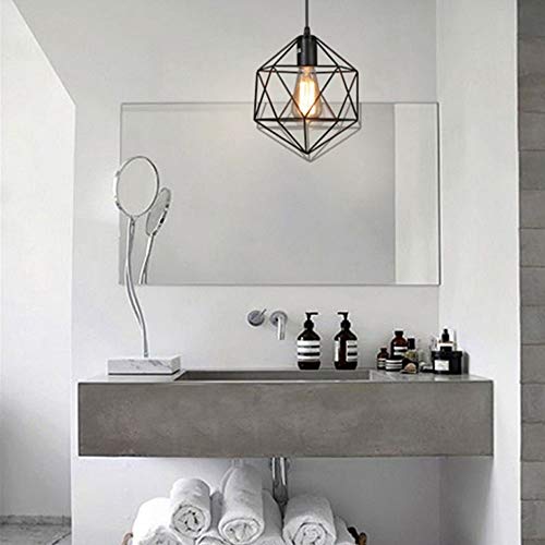 Lámpara de araña de loft industrial E27 con casquillo retro para comedor 5